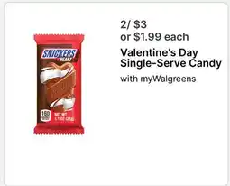 Walgreens Valentine's Day Single-Serve Candy offer