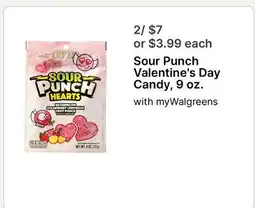Walgreens Sour Punch Valentine's Day Candy, 9 oz offer