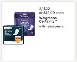 Walgreens Walgreens Certainty offer