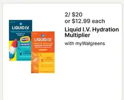Walgreens Liquid I. V. Hydration Multiplier offer