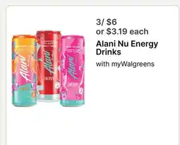 Walgreens Alani Nu Energy Drinks offer