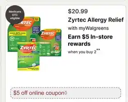 Walgreens Zyrtec Allergy Relief offer