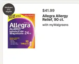 Walgreens Allegra Allergy Relief, 90 ct offer