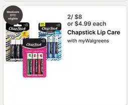 Walgreens Chapstick Lip Care offer