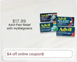 Walgreens Advil Pain Relief offer