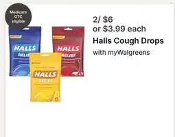 Walgreens Halls Cough Drops offer
