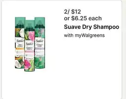 Walgreens Suave Dry Shampoo offer