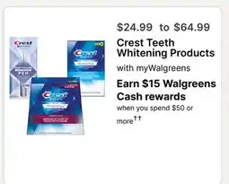 Walgreens Crest Teeth Whitening Products offer