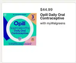 Walgreens Opill Daily Oral Contraceptive offer