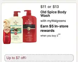 Walgreens Old Spice Body Wash offer