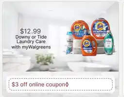 Walgreens Downy or Tide Laundry Care offer