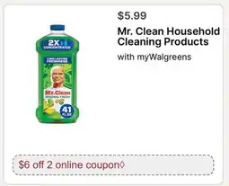 Walgreens Mr. Clean Household Cleaning Products offer