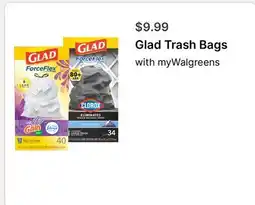 Walgreens Glad Trash Bags offer