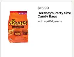 Walgreens Hershey's Party Size Candy Bags offer