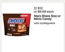 Walgreens Mars Share Size or Minis Candy offer