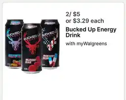 Walgreens Bucked Up Energy Drink offer