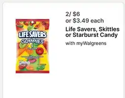 Walgreens Life Savers, Skittles or Starburst Candy offer