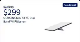 Walmart STARLINK - Mini Kit AC Dual Band Wi-Fi System - White offer