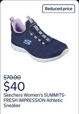 Walmart Skechers Women's SUMMITS-FRESH IMPRESSION Slip-On Athletic Sneaker, Wide Width Available offer