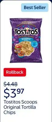 Walmart Tostitos Scoops Original Tortilla Chips offer