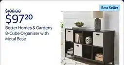 Walmart Better Homes & Gardens 8-Cube Organizer with Metal Base, Espresso offer