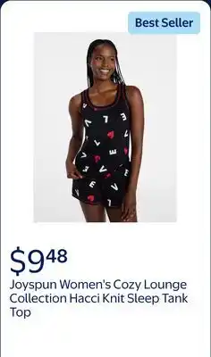 Walmart Joyspun Women's Cozy Lounge Collection Hacci Knit Sleep Tank Top, Sizes XS-3X offer