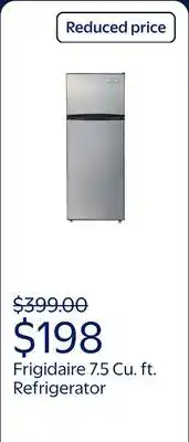 Walmart Frigidaire 7.5 Cu. ft. Refrigerator, Platinum Series, Standard Door Style - Stainless Look offer