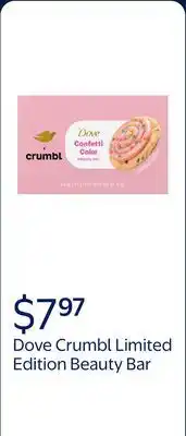 Walmart Dove Crumbl Limited Edition Beauty Bar Confetti Cake offer