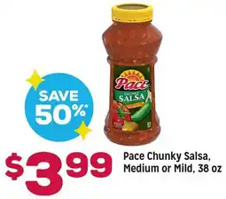Grocery Outlet Pace Chunky Salsa, Medium or Mild offer