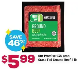 Grocery Outlet Our Promise 93% Lean Grass Fed Ground Beef offer