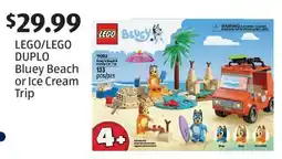 Aldi LEGO/LEGO DUPLO Bluey Beach or Ice Cream Trip offer