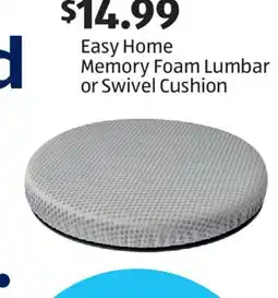 Aldi Easy Home Memory Foam Lumbar or Swivel Cushion offer