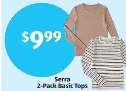 Aldi Serra 2-Pack Basic Tops offer