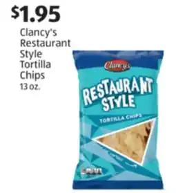 Aldi Clancy's Restaurant Style Tortilla Chips offer