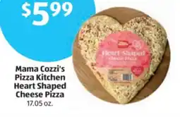 Aldi Mama Cozzi's Pizza Kitchen Heart Shaped Cheese Pizza offer