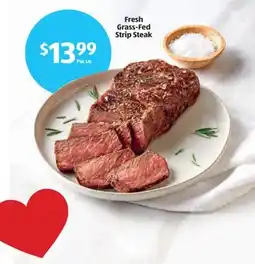 Aldi Fresh Grass-Fed Strip Steak offer