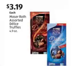 Aldi Moser Roth Assorted Délice Truffles offer