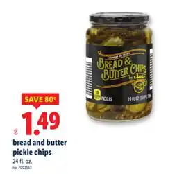 Lidl bread and butter pickle chips offer