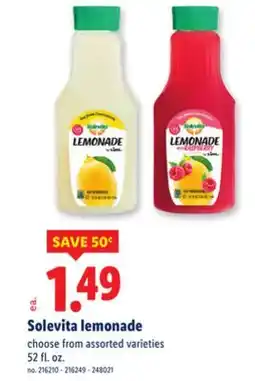 Lidl Solevita lemonade offer