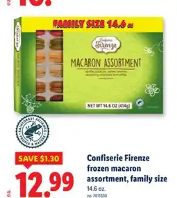 Lidl Confiserie Firenze frozen macaron assortment, family size offer