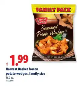 Lidl Harvest Basket frozen potato wedges, family size offer