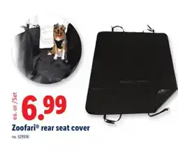 Lidl Zoofari rear seat cover offer