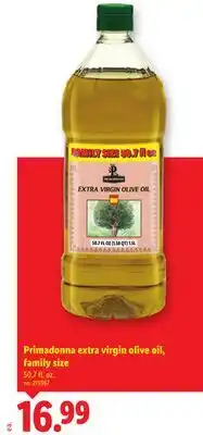 Lidl Primadonna extra virgin olive oil, family size offer