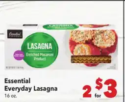 Vallarta Supermarkets Essential Everyday Lasagna offer