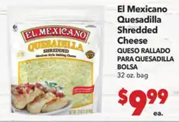 Vallarta Supermarkets El Mexicano Quesadilla Shredded Cheese / QUESO RALLADO PARA QUESADILLA BOLSA offer