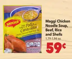 Vallarta Supermarkets Maggi Chicken Noodle Soup, Beef, Rice and Shells offer