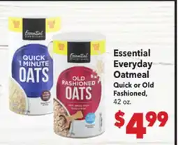 Vallarta Supermarkets Essential Everyday Oatmeal offer