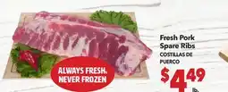 Vallarta Supermarkets Fresh Pork Spare Ribs / COSTILLAS DE PUERCO offer