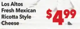 Vallarta Supermarkets Los Altos Fresh Mexican Ricotta Style Cheese offer