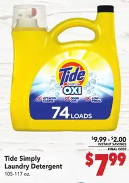 Vallarta Supermarkets Tide Simply Laundry Detergent offer